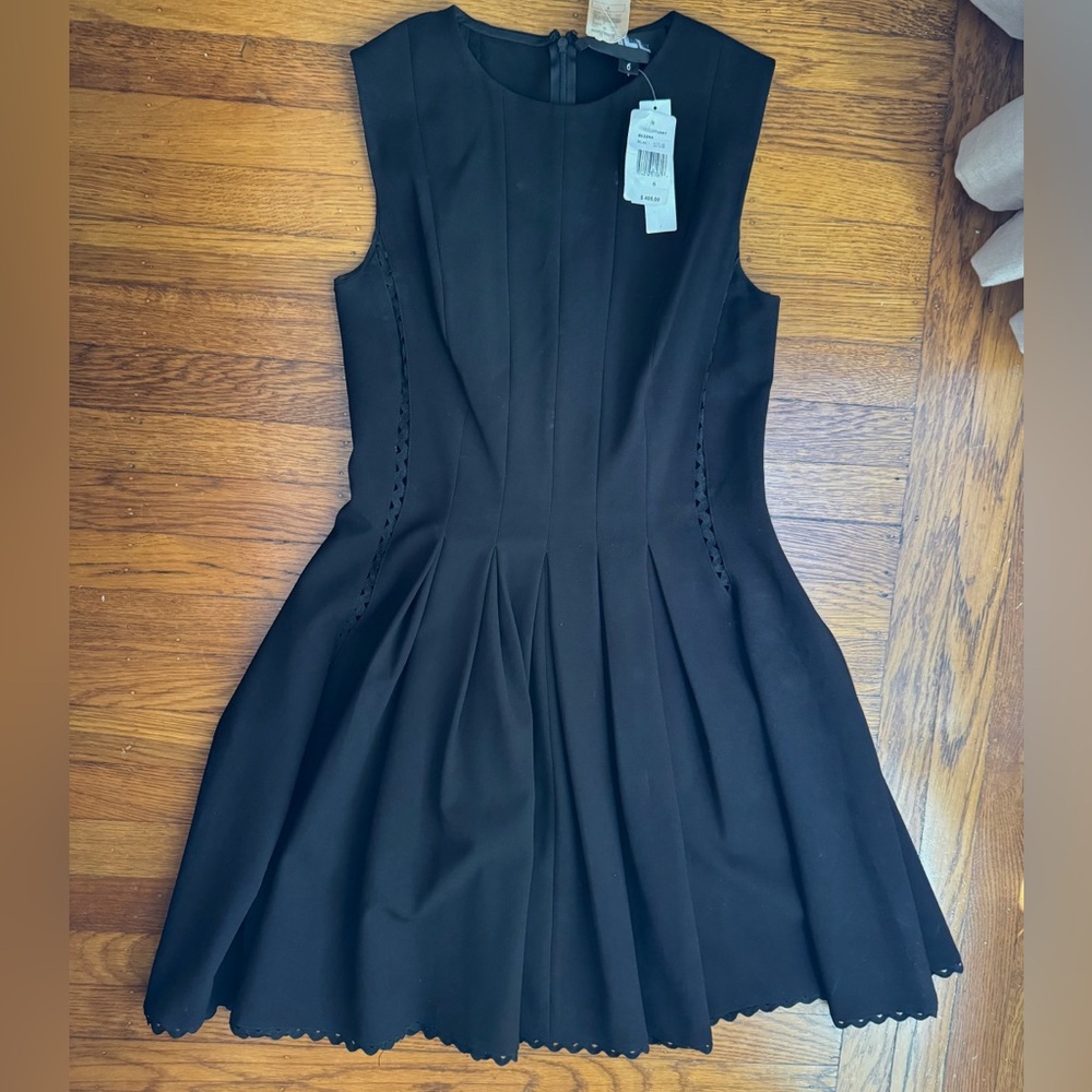 Jill Stuart Black Sleeveless Pleated Dress Size 6 NWT Neiman Marcus